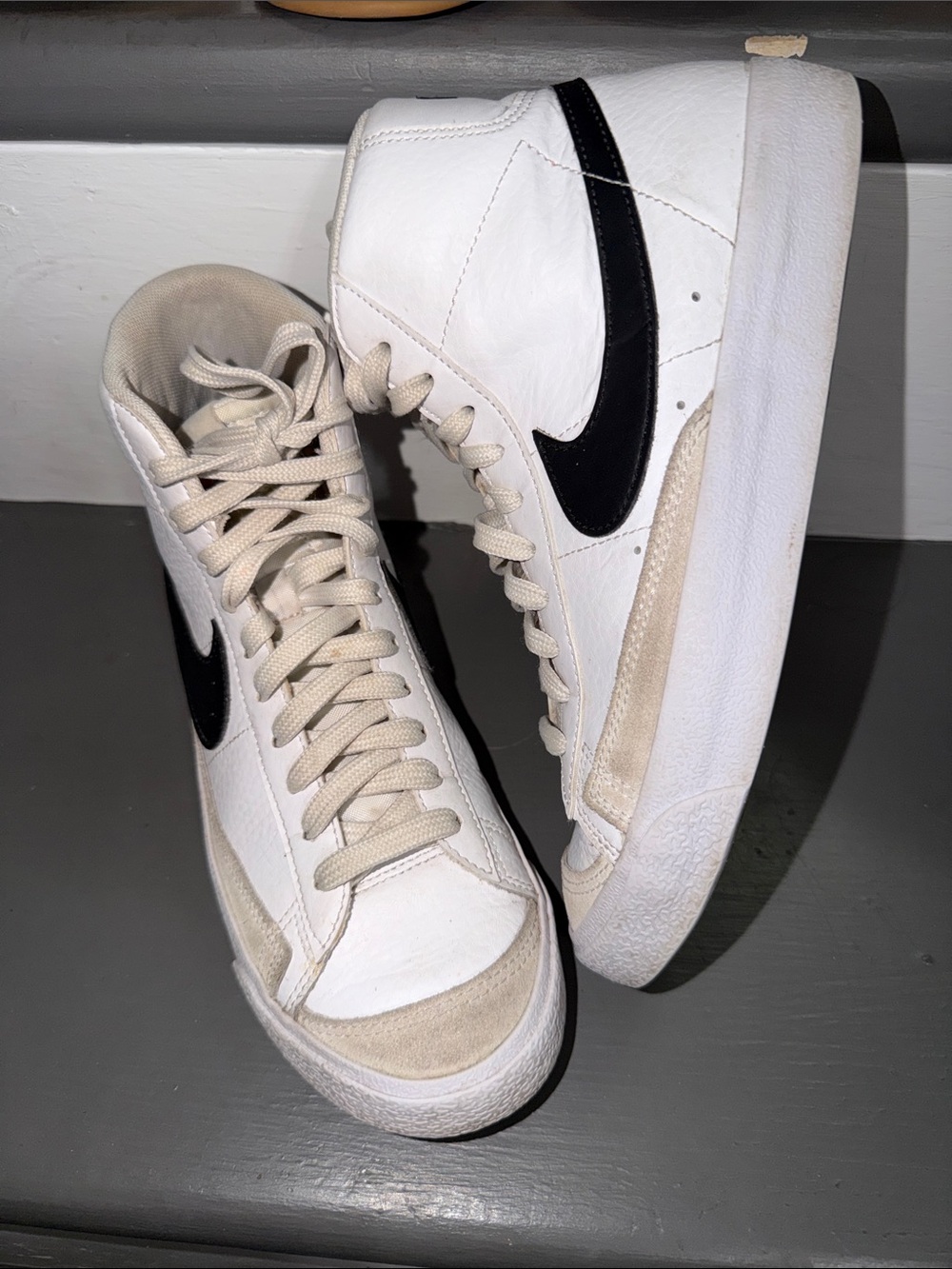 Nike Blazer Mid '77 High-Top White Sneakers Sz 5.5Y
